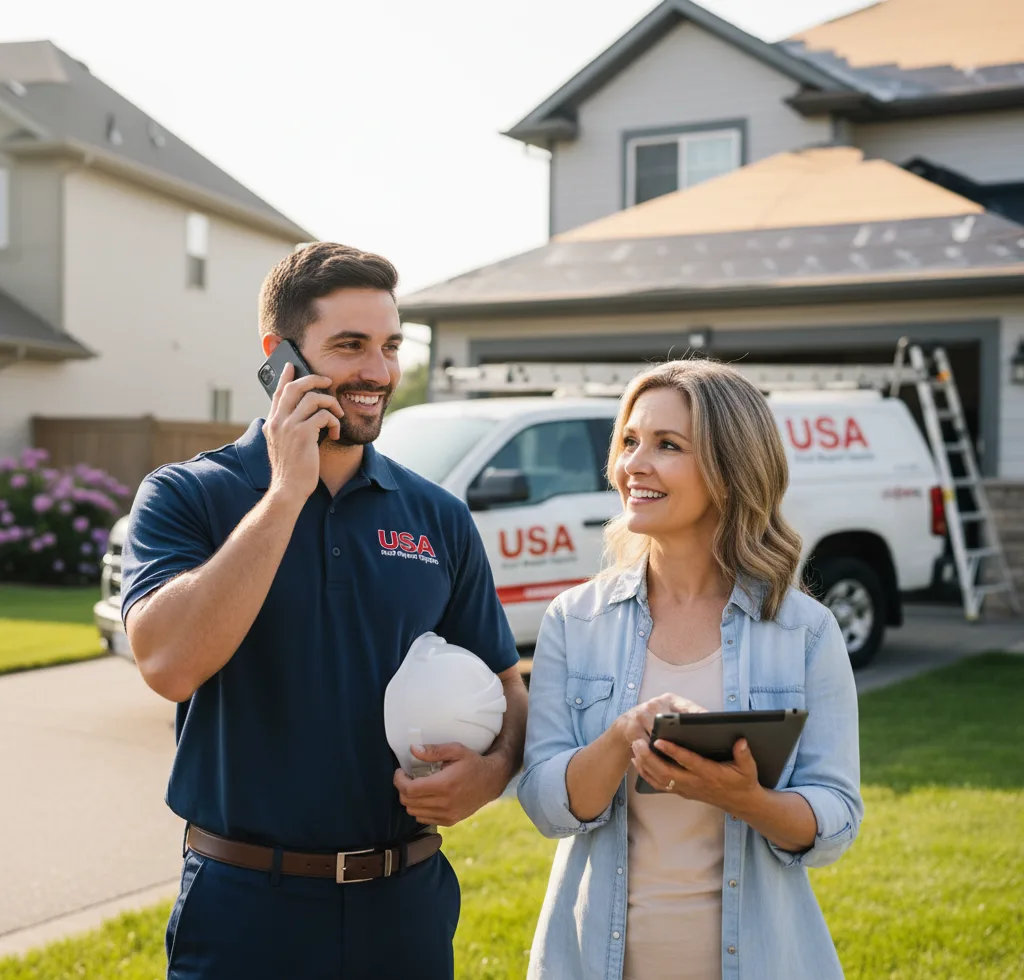USA Roof Repair Experts customer support in Howe